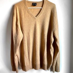 100% Cashmere Sweater Beige Tan XL